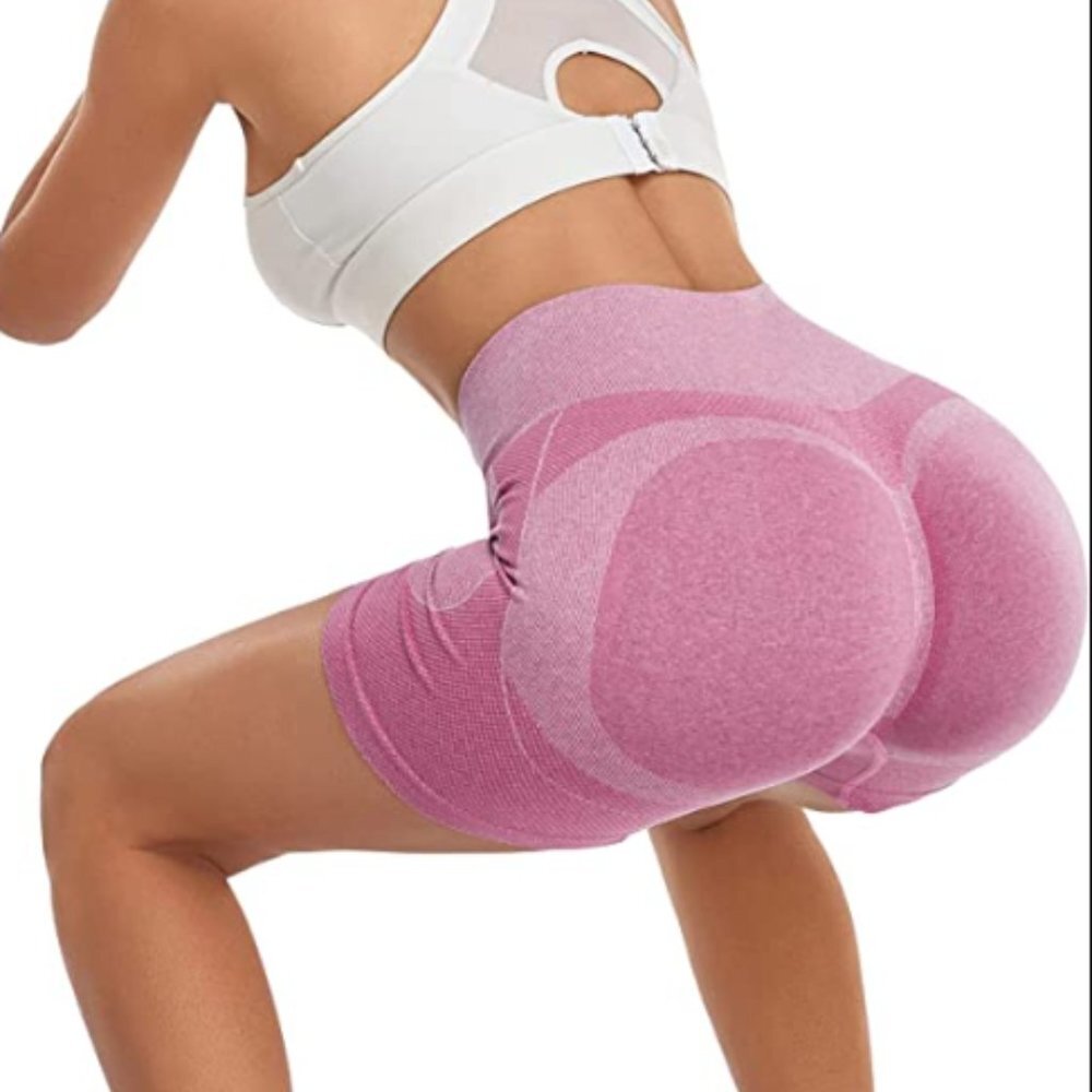 High Waist Seamless Gym Shorts - Picture 5 of 6